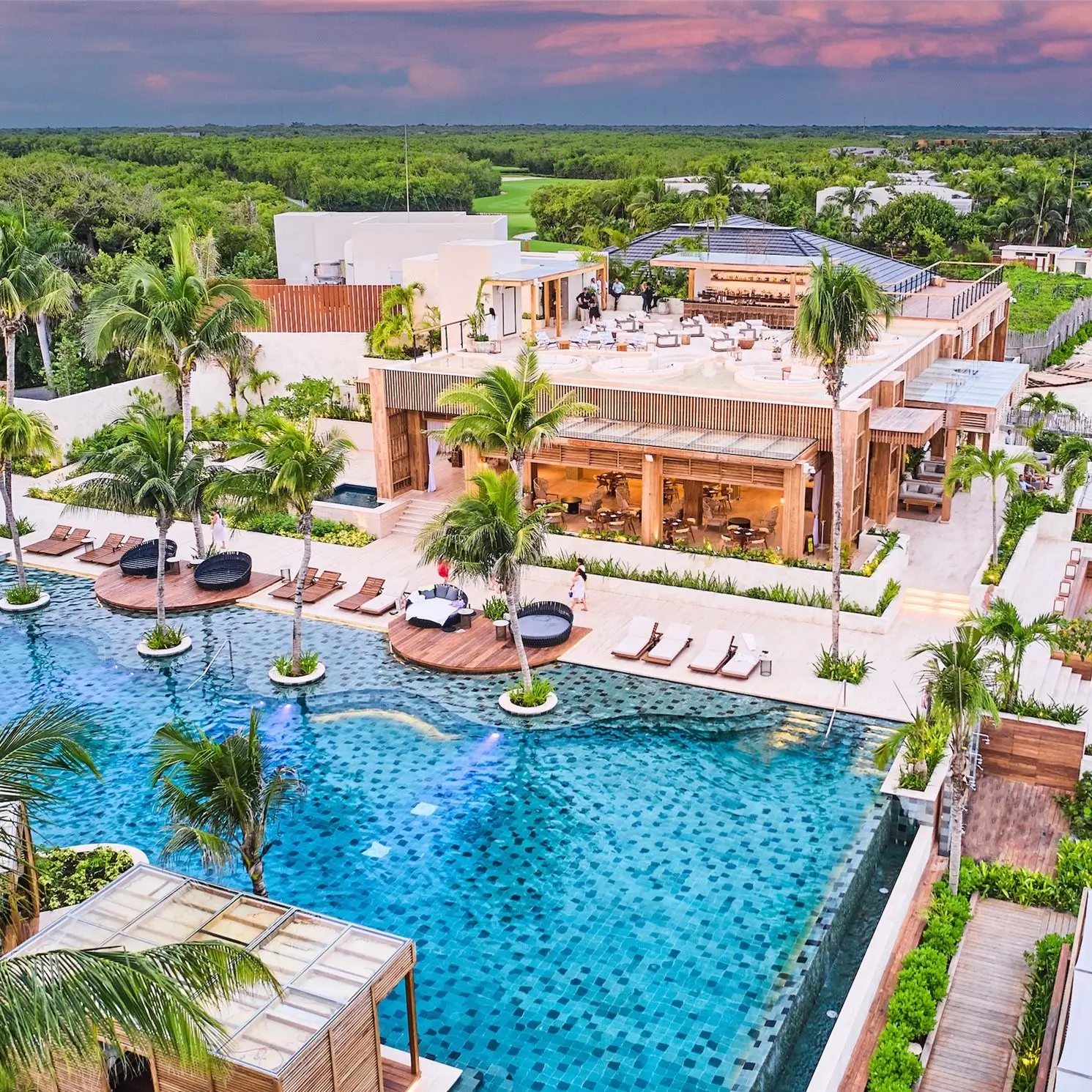 fairmont mayakoba beach club aerials